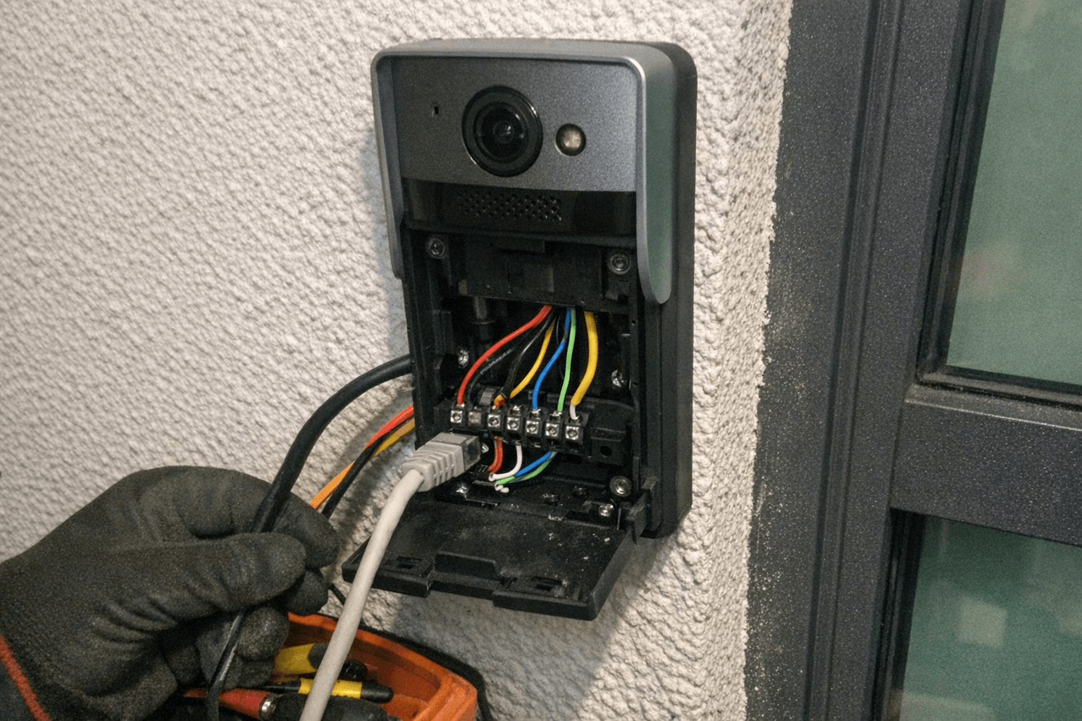 Türkommunikationseinheit wird installiert